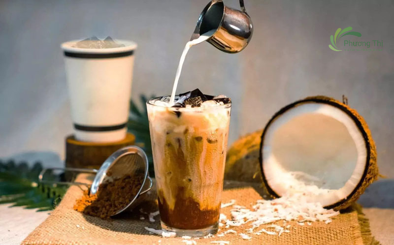 Cách pha cà phê cốt dừa